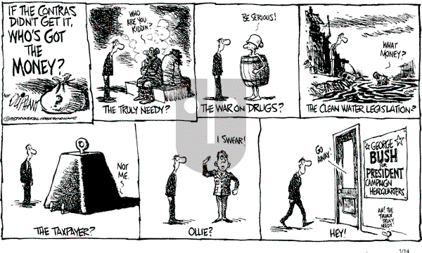 Pat Oliphant - Wednesday January 14, 1987 Comic Strip
