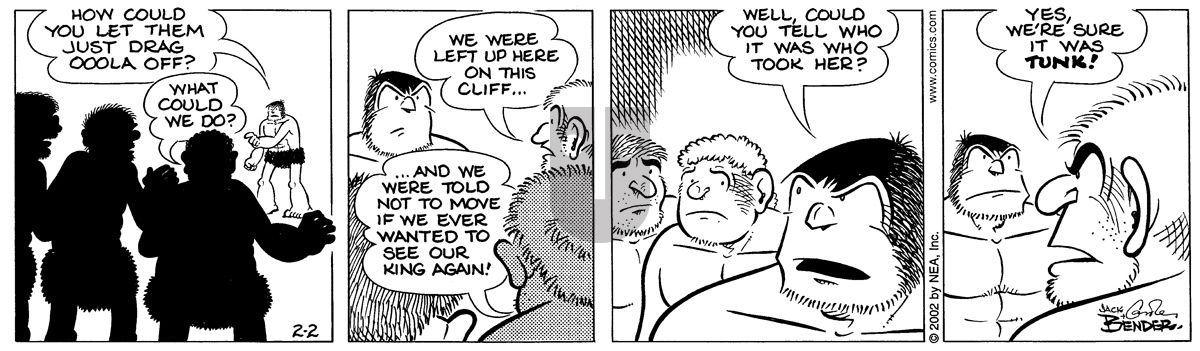 Alley Oop - Saturday February 2, 2002 Comic Strip