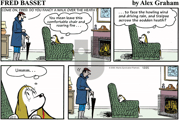 Fred Basset on Sunday December 25, 2005 Comic Strip