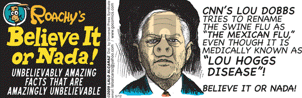 La Cucaracha on Wednesday May 13, 2009 Comic Strip