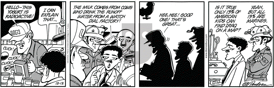 Doonesbury - Thursday December 12, 2002 Comic Strip
