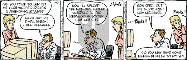 Cleats - Wednesday November 13, 2002 Comic Strip