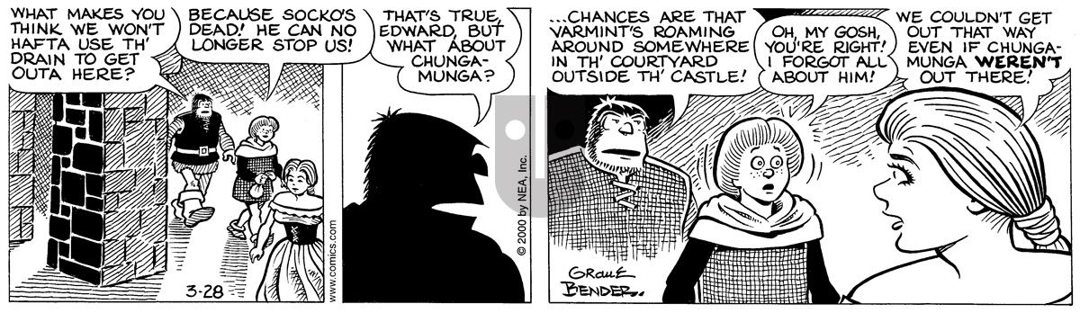 Alley Oop - Tuesday March 28, 2000 Comic Strip