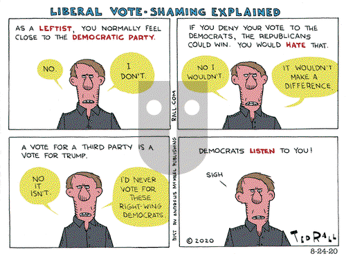 Ted Rall on Monday August 24, 2020 Comic Strip