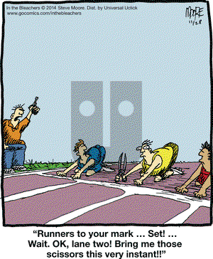 In the Bleachers on Friday November 28, 2014 Comic Strip