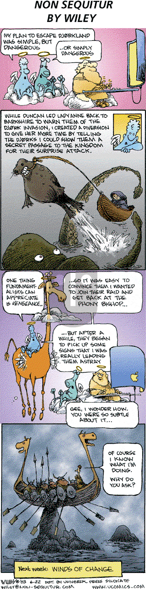 Non Sequitur on Sunday June 22, 2003 Comic Strip