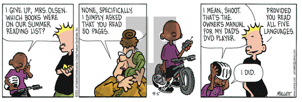 Frazz on Friday September 5, 2003 Comic Strip