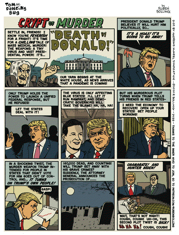 Tom the Dancing Bug on Friday August 7, 2020 Comic Strip