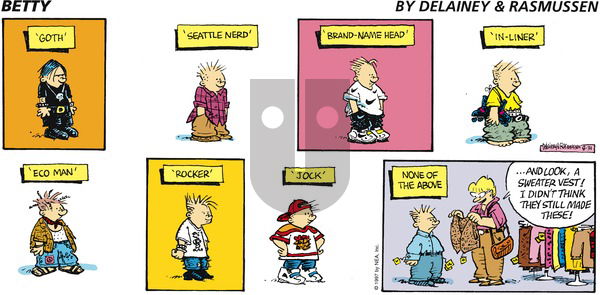 Betty on Sunday August 31, 1997 Comic Strip