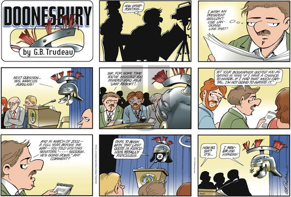 Doonesbury on Sunday July 17, 2005 Comic Strip