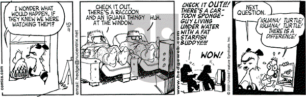Over the Hedge on Thursday October 11, 2001 Comic Strip