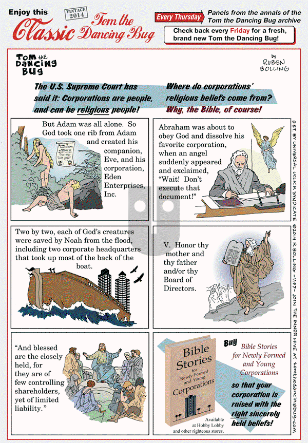 Tom the Dancing Bug on Thursday December 5, 2024 Comic Strip