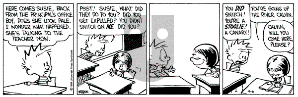 Calvin and Hobbes on Thursday April 6, 1989 Comic Strip