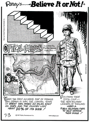 Ripley's Believe It or Not on Tuesday July 3, 2007 Comic Strip