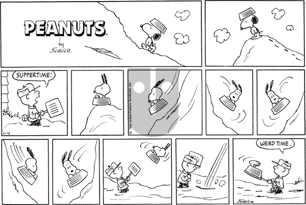 Peanuts - Sunday January 12, 1992 Comic Strip