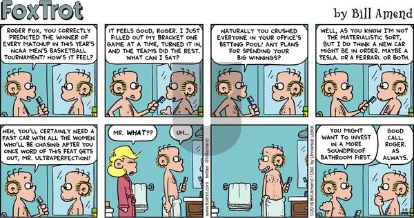 FoxTrot on Sunday March 13, 2016 Comic Strip