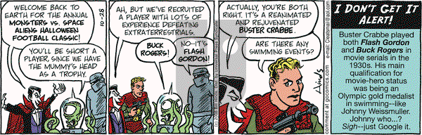 Cleats on Tuesday October 28, 2008 Comic Strip