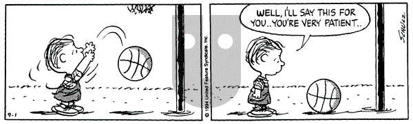 Peanuts on Thursday September 1, 1994 Comic Strip