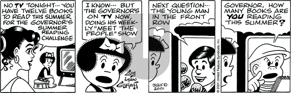 Nancy on Tuesday July 10, 2001 Comic Strip