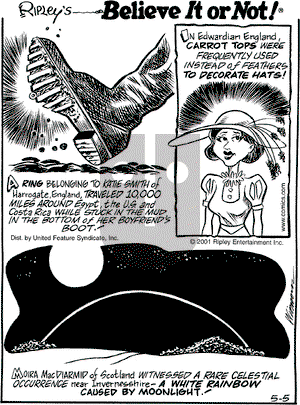 Ripley's Believe It or Not on Saturday May 5, 2001 Comic Strip