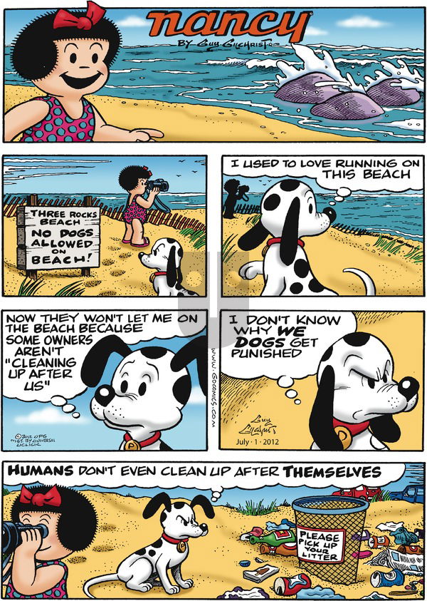 Nancy on Sunday July 1, 2012 Comic Strip