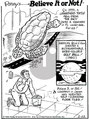 Ripley's Believe It or Not on Thursday February 22, 1996 Comic Strip