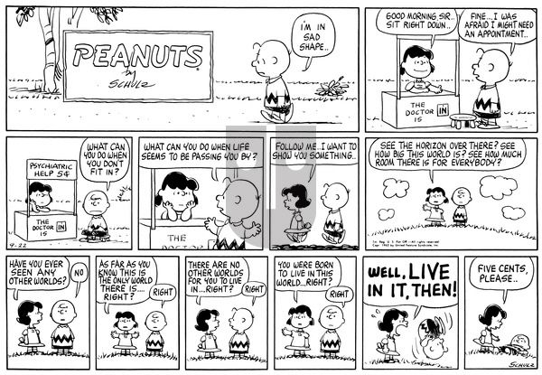 Peanuts on Sunday September 22, 1963 Comic Strip