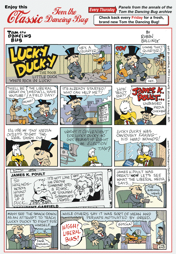 Tom the Dancing Bug on Thursday August 1, 2013 Comic Strip