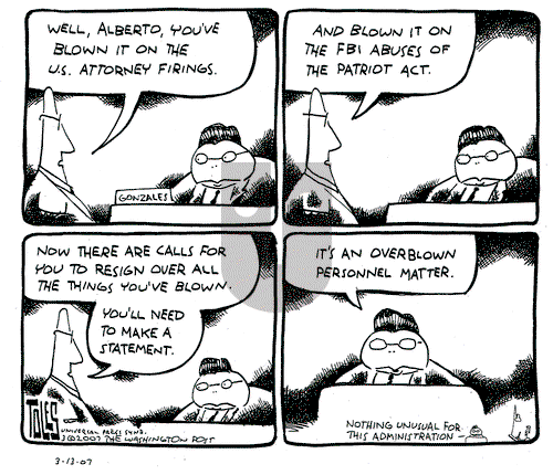 Tom Toles on Tuesday March 13, 2007 Comic Strip