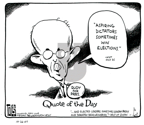 Tom Toles on Friday October 26, 2007 Comic Strip