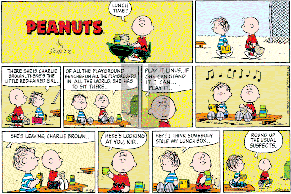 Peanuts - Sunday April 26, 1998 Comic Strip