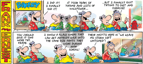 Frank and Ernest on Sunday October 18, 2009 Comic Strip