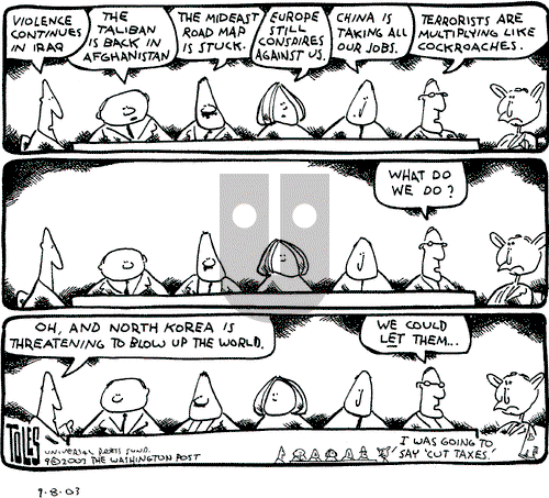 Tom Toles on Thursday December 18, 2003 Comic Strip