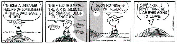 Peanuts on Friday May 26, 1978 Comic Strip