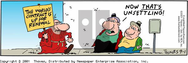 Frank and Ernest - Saturday September 1, 2001 Comic Strip