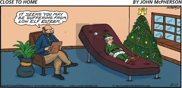 Close to Home on Sunday December 17, 2023 Comic Strip