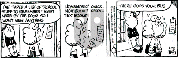 Luann on Thursday March 28, 1985 Comic Strip