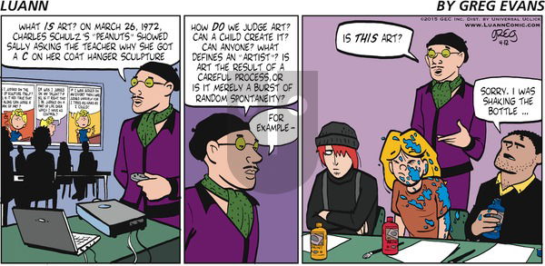 Luann on Sunday April 12, 2015 Comic Strip