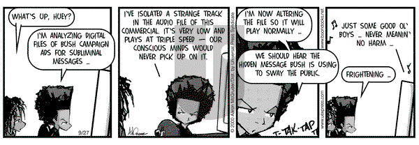The Boondocks on Wednesday September 27, 2000 Comic Strip