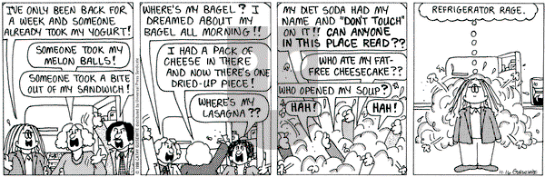 Cathy Classics on Monday November 16, 1998 Comic Strip