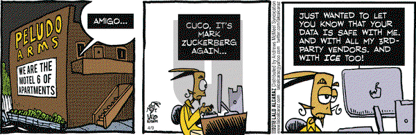 La Cucaracha on Monday April 9, 2018 Comic Strip