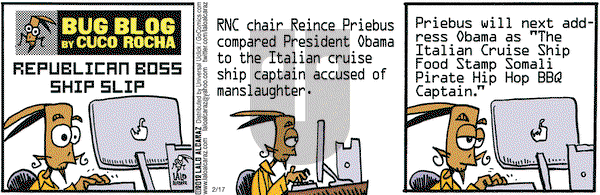 La Cucaracha on Friday February 17, 2012 Comic Strip