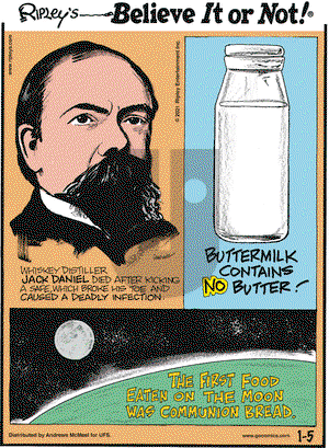Ripley's Believe It or Not on Tuesday January 5, 2021 Comic Strip