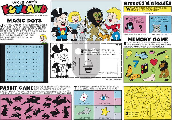 Uncle Art's Funland on Sunday December 17, 2023 Comic Strip