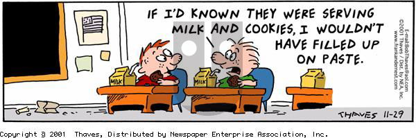 Frank and Ernest on Thursday November 29, 2001 Comic Strip