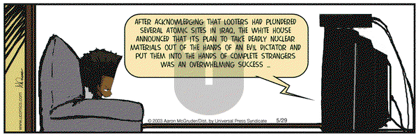 The Boondocks - Thursday May 29, 2003 Comic Strip