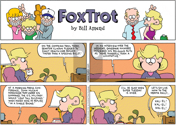 FoxTrot on Sunday February 3, 2008 Comic Strip
