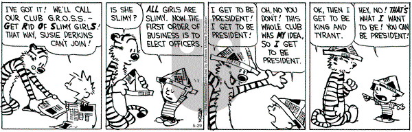 Calvin and Hobbes - Wednesday May 29, 2024 Comic Strip