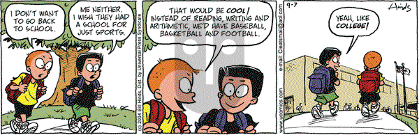 Cleats on Tuesday September 7, 2004 Comic Strip