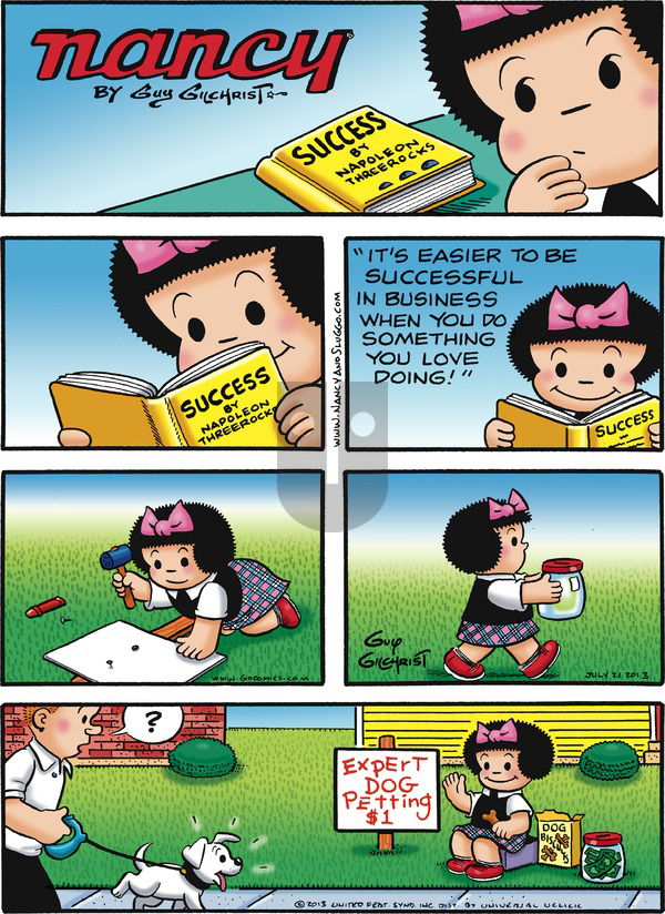Nancy on Sunday July 21, 2013 Comic Strip